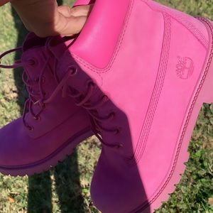 pink timberland boots